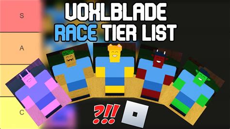 voxlblade race tier list|Voxlblade Best Races And Builds